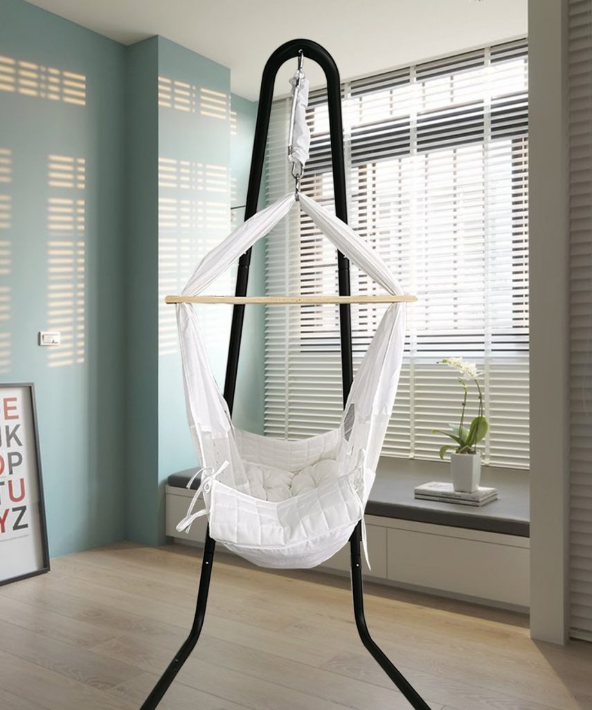 Bébé-Hammac-Cradle-Swing-Crib-with-Stand-Hanging-Bassinet-for-Nursery-Newborn