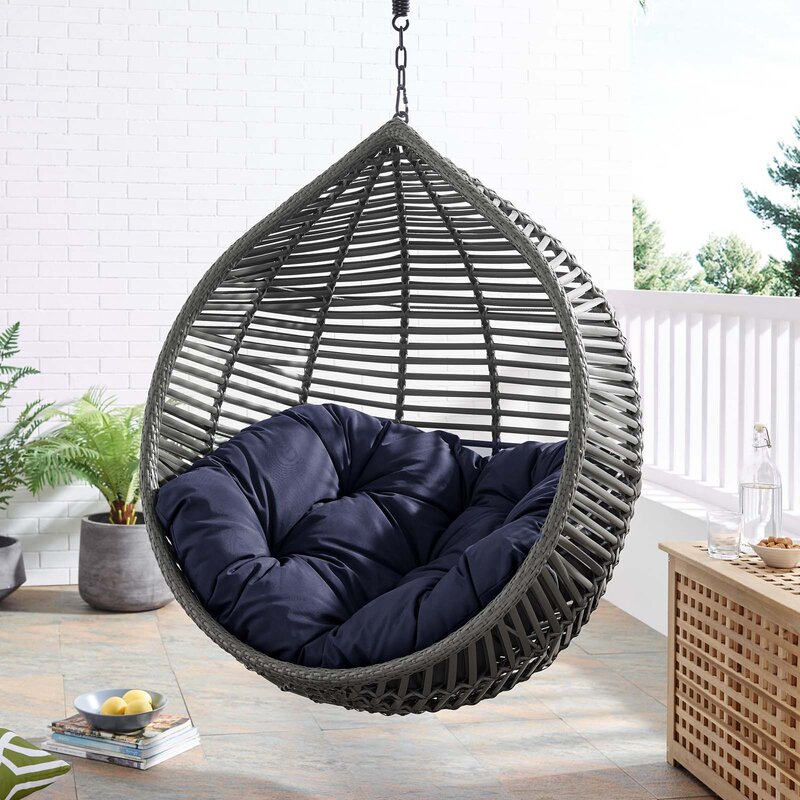 teadrop basket swing without stand on the teracce