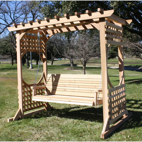 Donath Cedar Arbor Porch Swing with Stand