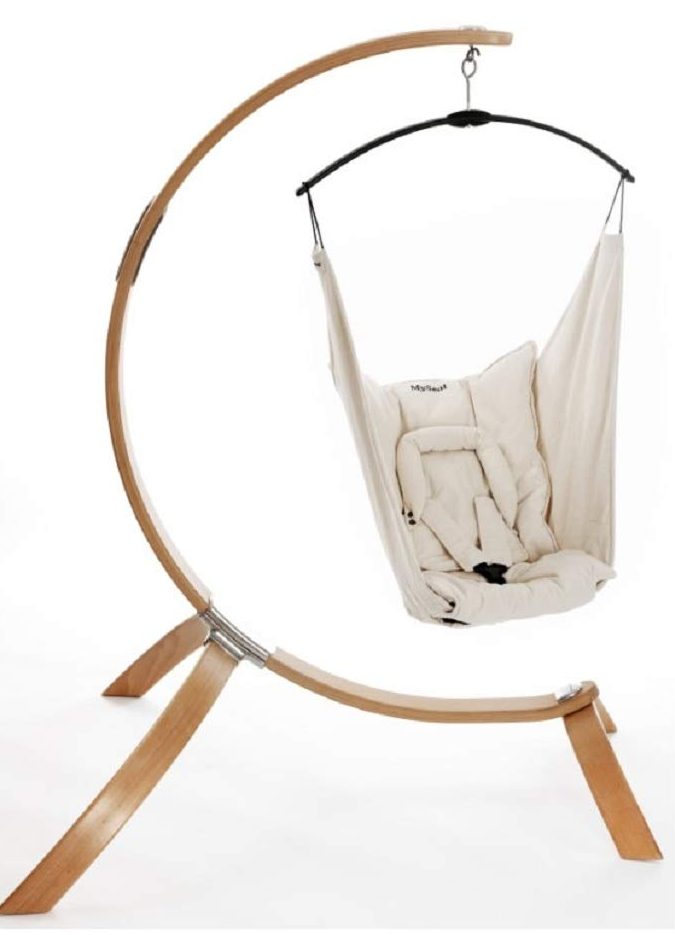 Set-Baby-Hammock-chair-made-of-Organic-cotton-with-wooden-stand