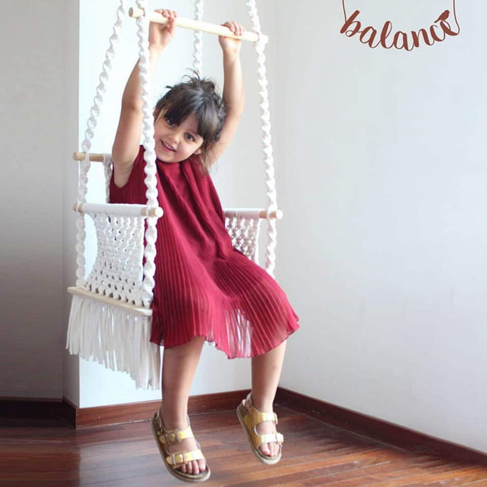 bohemian-style-indoor-swing-for-kids-handmade-macrame