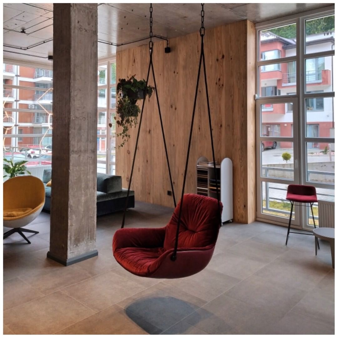 dark-red-hanging-seat-hanging-from-ceiling-designer-minimal