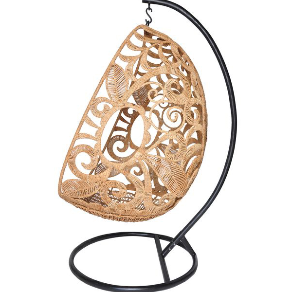 Hand-woven hanging egg swing with stand- by Jo Lisa