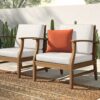 Fauteuil de patio Beverely avec coussins (ensemble de 2)