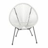Light-Weight-Acapulco-Woven-Basket-Patio-Chair-With-Table-in-Black Fauteuil de patio légère en panier tressé Acapulco avec table, noire (lot de 2)